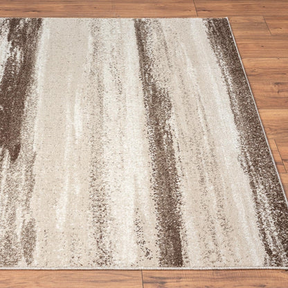 Modern Area Rug Stain Resistant, Brown/Size 2X3